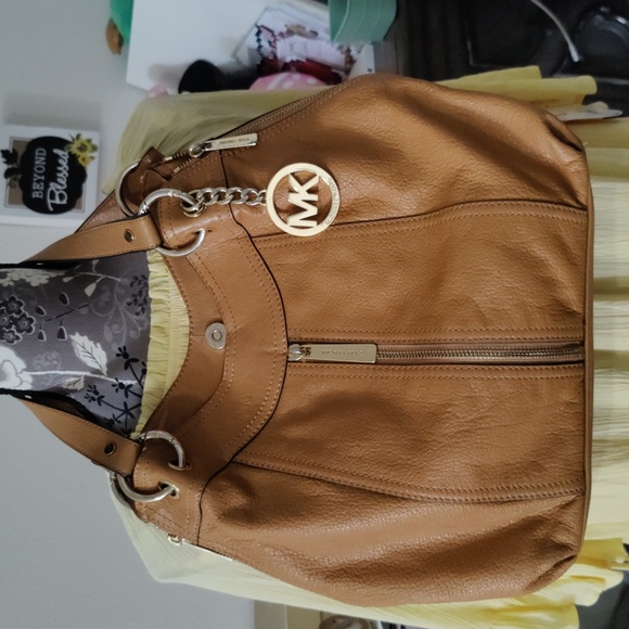 Michael Kors Shoulder Bag Brown Beige - Picture 3 of 12